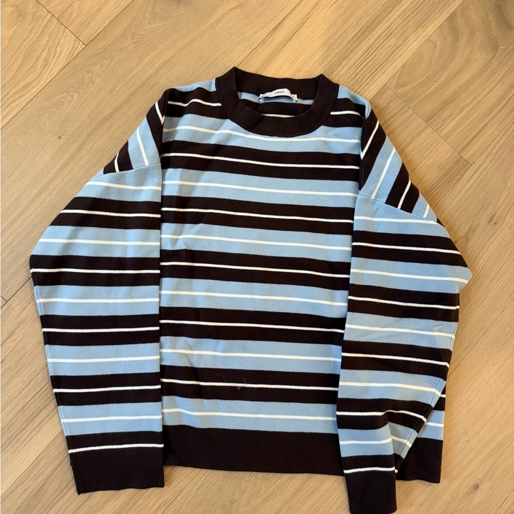 Striped Blue and Brown Sweater